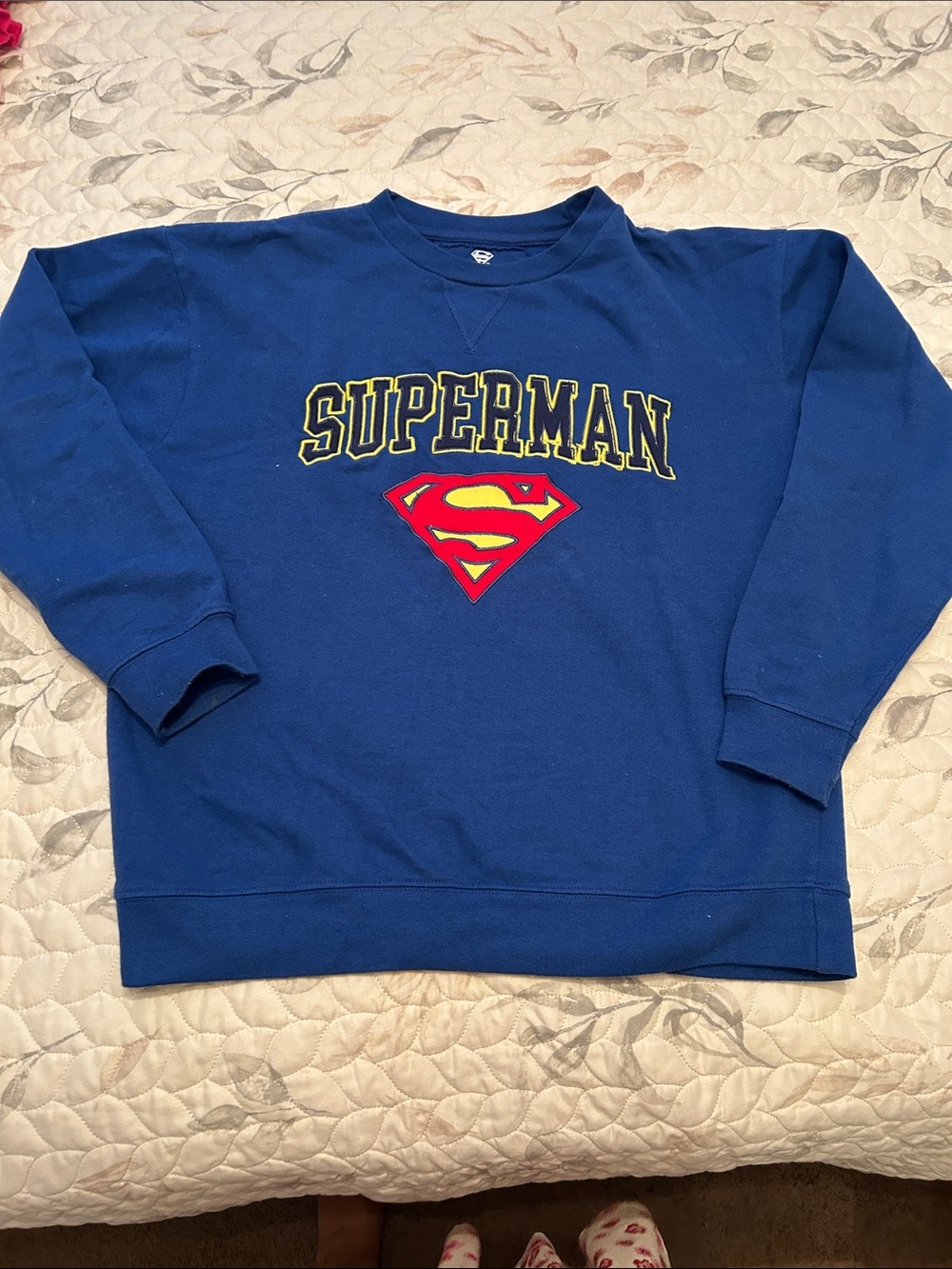 Superman Logo Blue Crewneck Sweatshirt